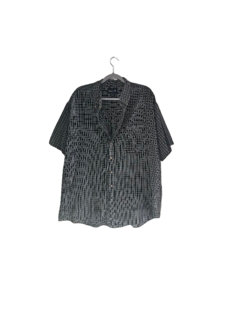 Men's Cherokee XXL Green & White Plaid Casual Button Down Shirt